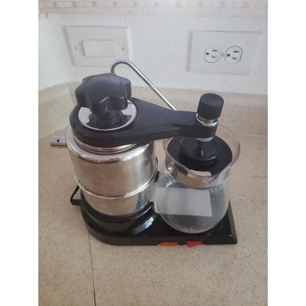 Vintage Stainless Steel Syphon Coffee Maker & Glass Carafe